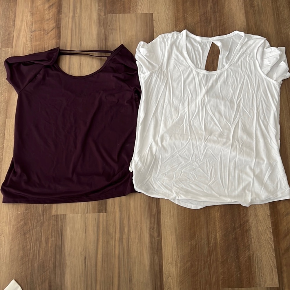 Bundle 2 open back athletic shirts
